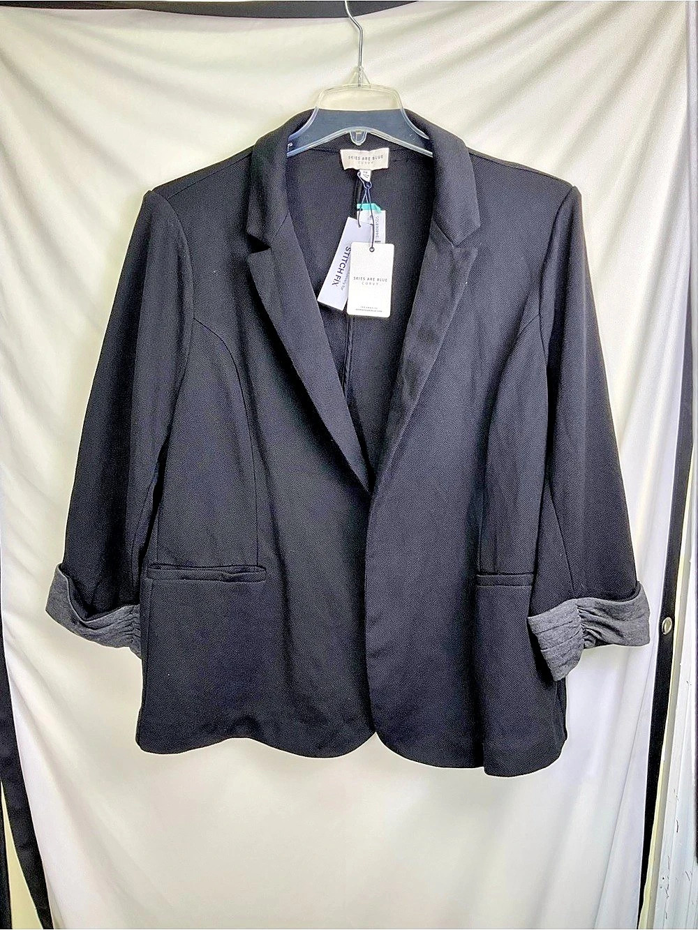 Skies Are Blue Asa Knit Blazer - Black